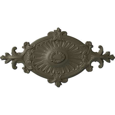 Ekena Millwork Quentin Ceiling Medallion, Hand-Painted Witch Hazel, 23 1/2"W x 12 1/4"H x 1 1/2"P CM23RO1WHF